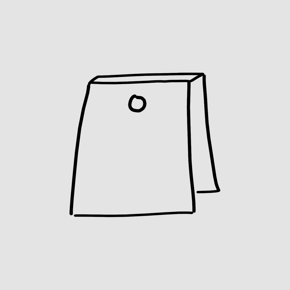 Kartonreiter mit Loch